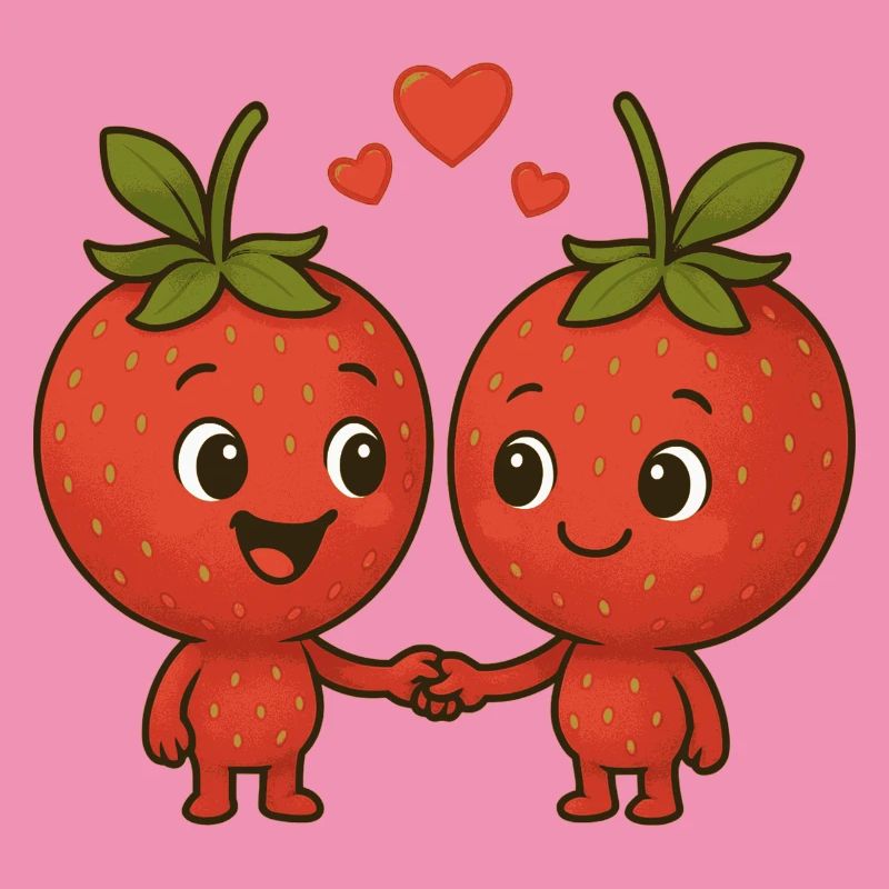 Erdbeeren mit Herzen
