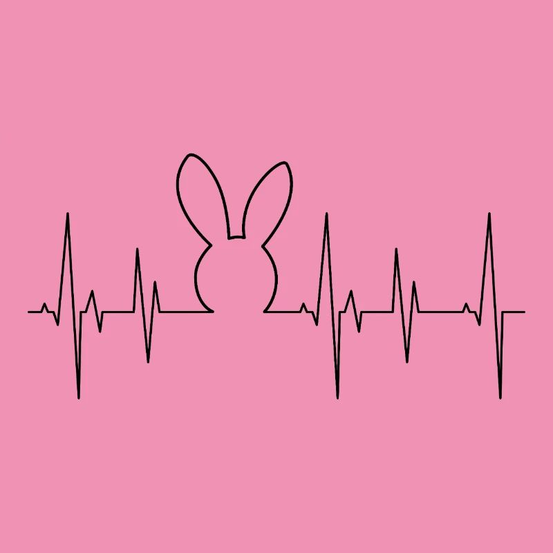 Easter Heart Line Easter Bunny Bunny Floppy Ear