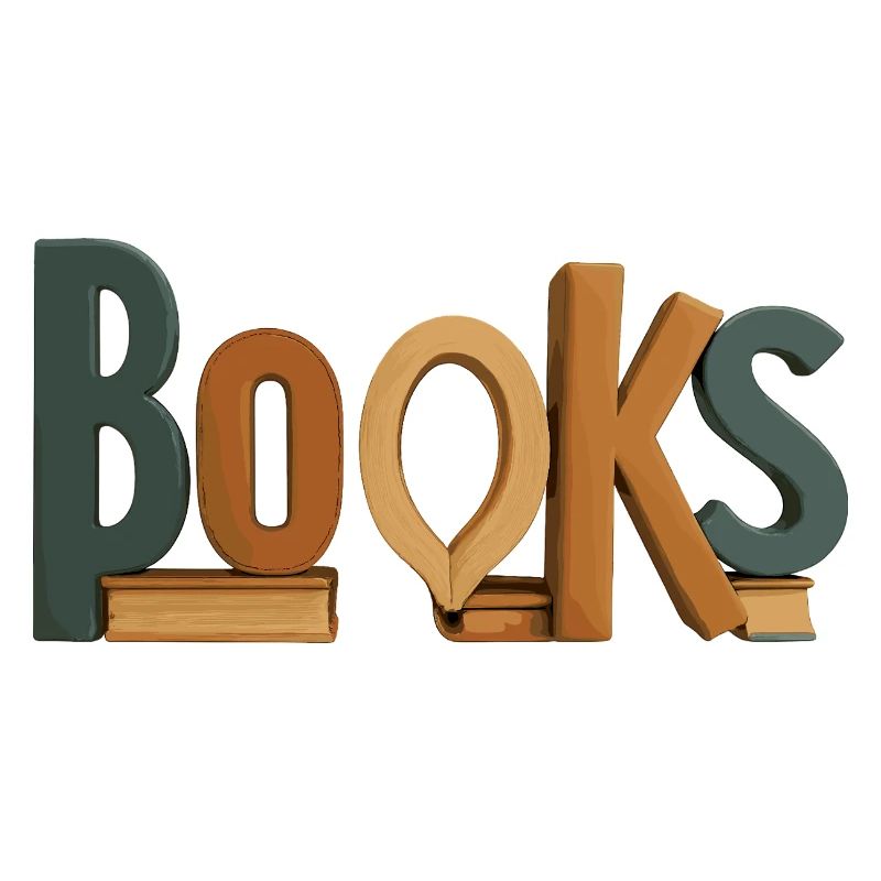 Buchstaben als Bücher Typografie