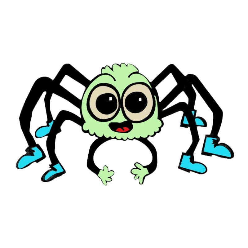 Dessin animé d’araignée mignonne – Motif d’animal insecte mignon