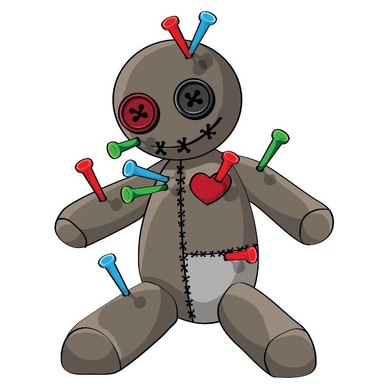 Phasmophobia Voodoo Puppe mit bunte Nadeln