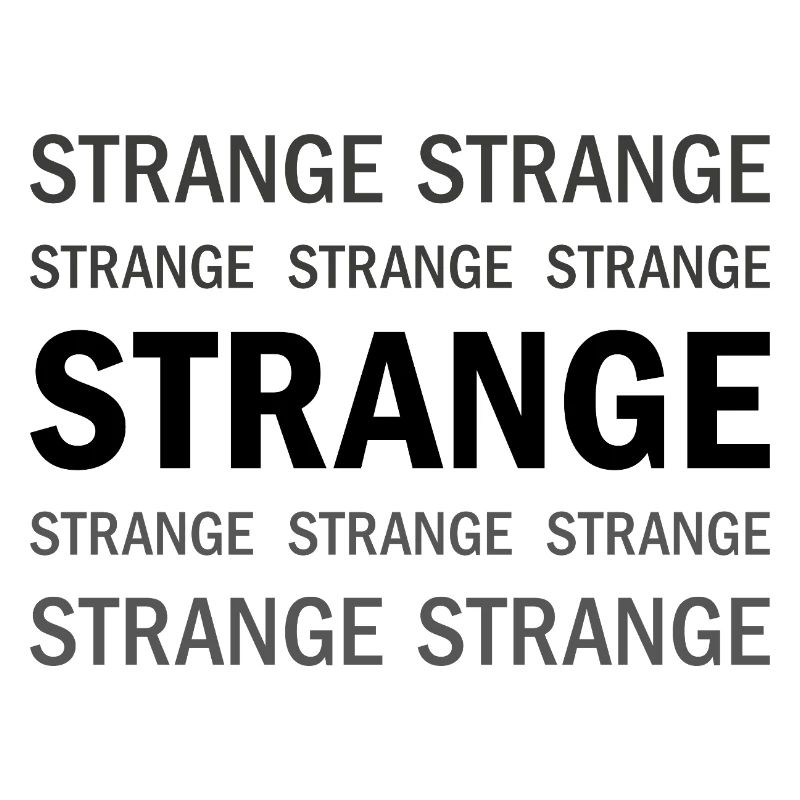 Strange Typografie