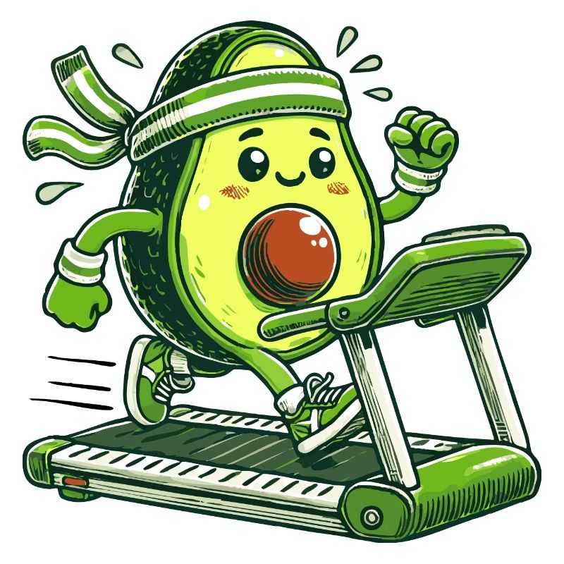 Eine sportliche Avocado