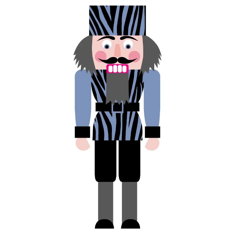 Nutcracker Zebra Pattern Christmas Decoration Advent