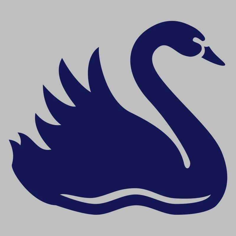 Schatten schwan 1 Farb Vektor