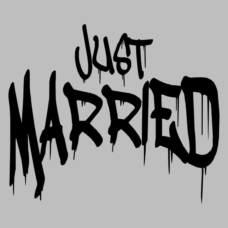 Graffiti Just married funny Logo