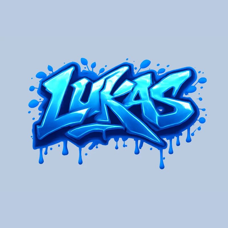 Graffiti LUKAS Name Gift Ideal Printable