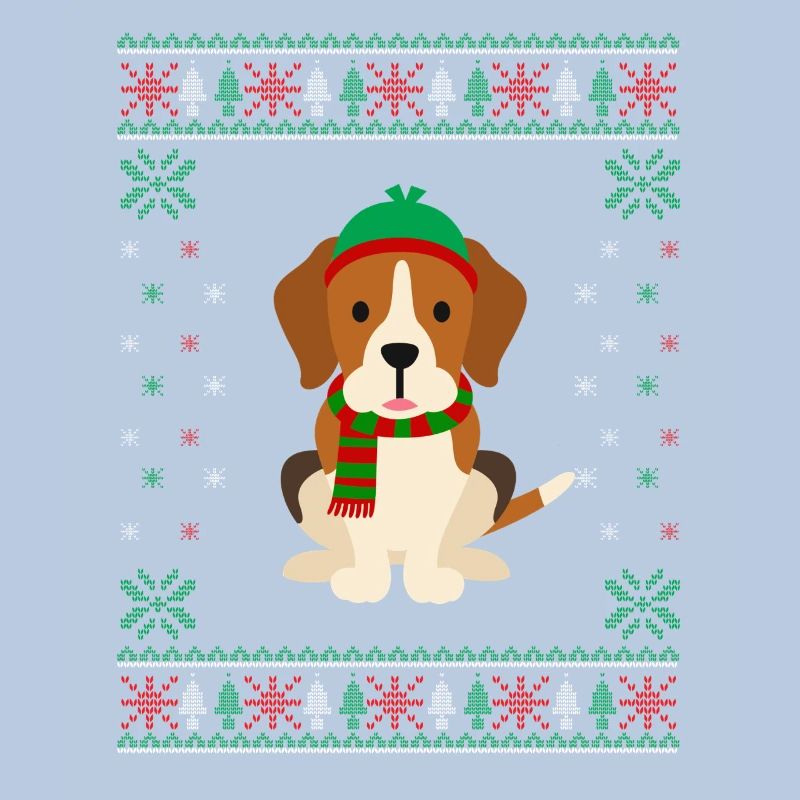 Beagle laid - Conception de chien de Noël