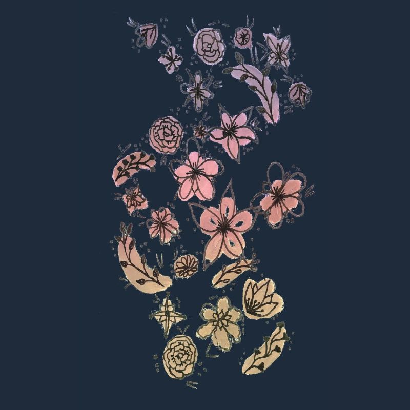 Prairie de fleurs colorée