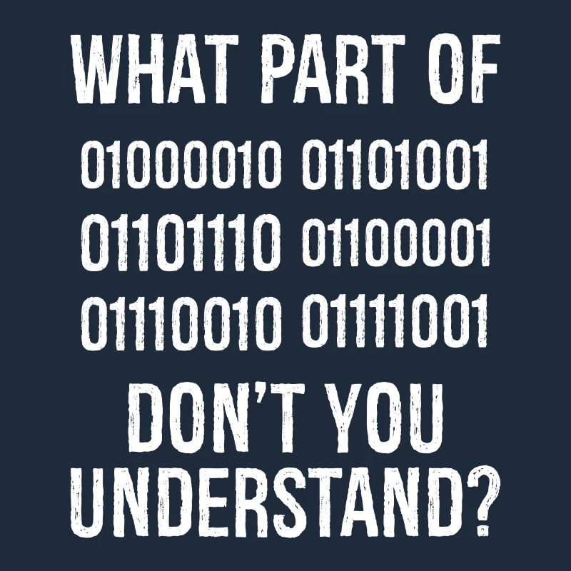 What Part of Binary Code Don't You Understand