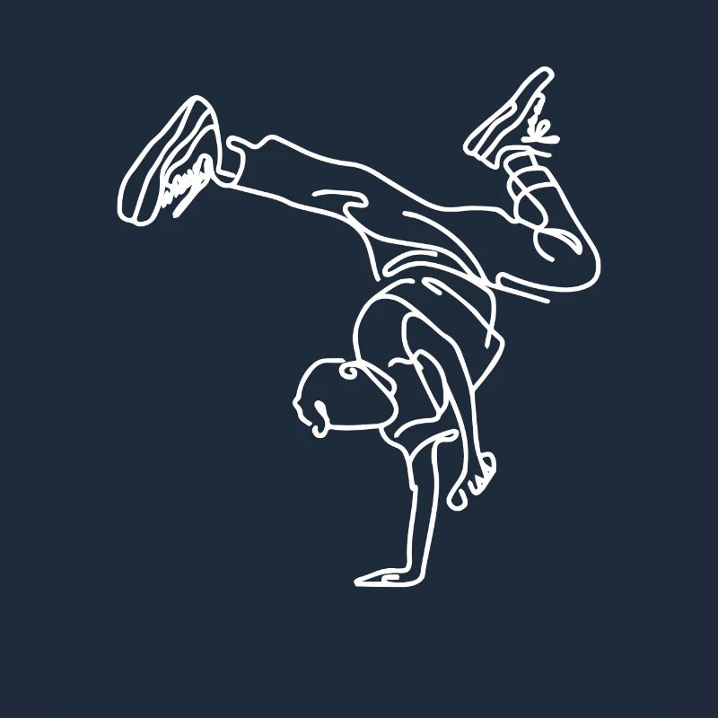Breakdance Junge Zeichnung