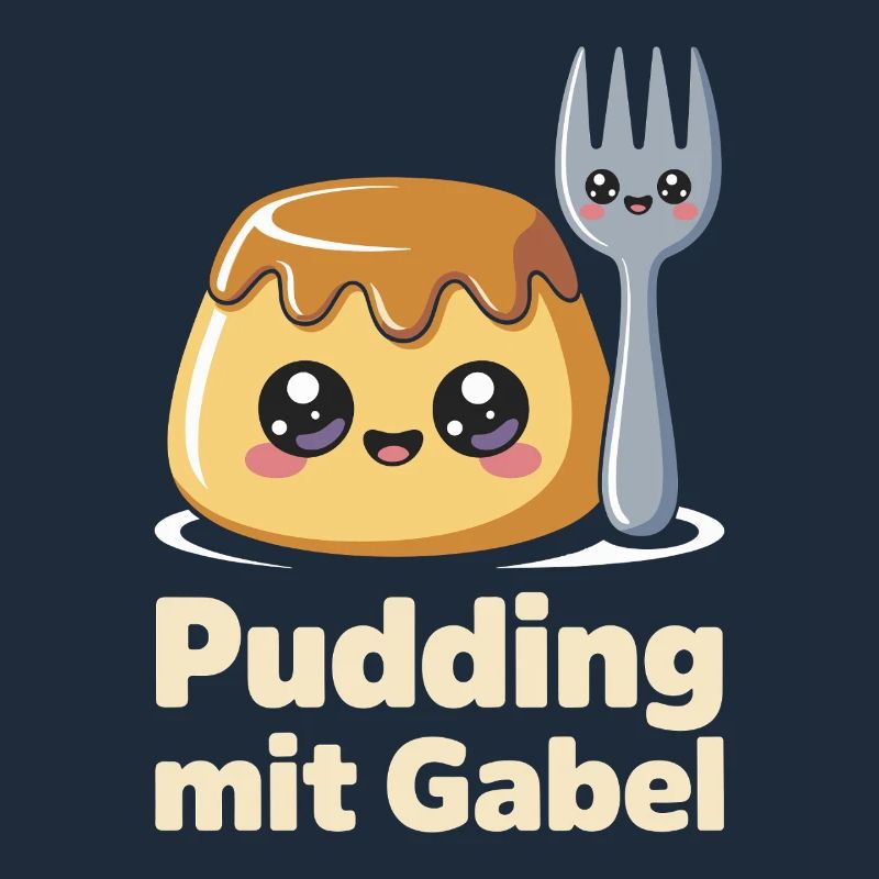 Pudding with fork