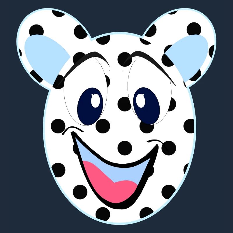 Blue Laughing Bear with Dots