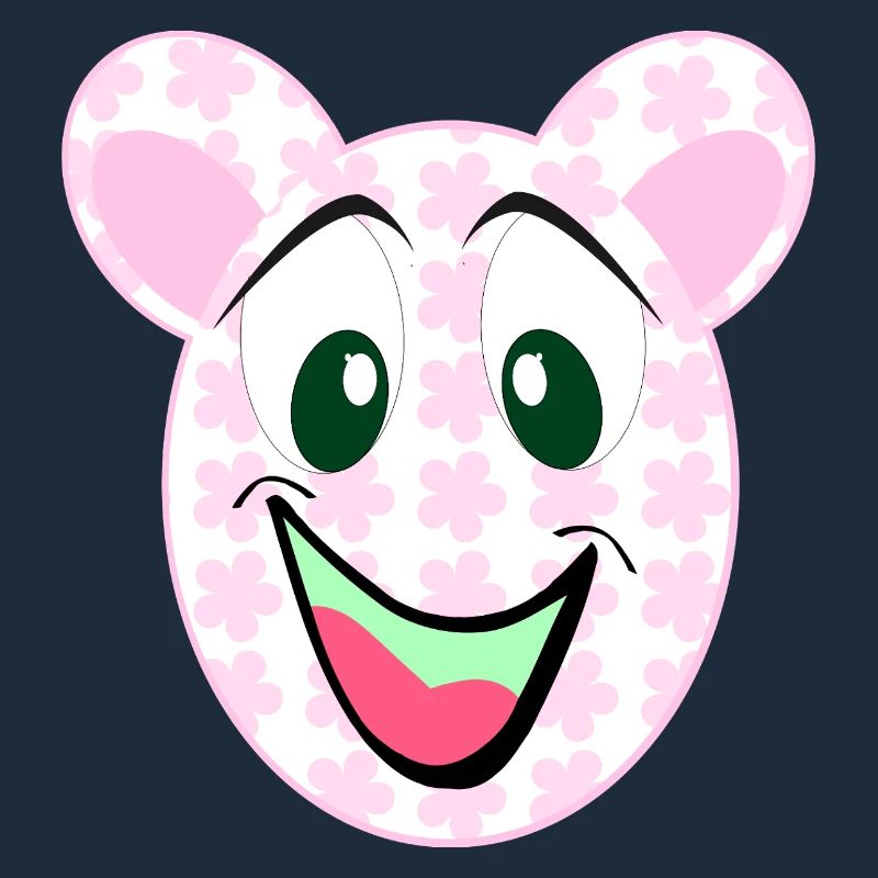 Bear Floral Pattern Smile