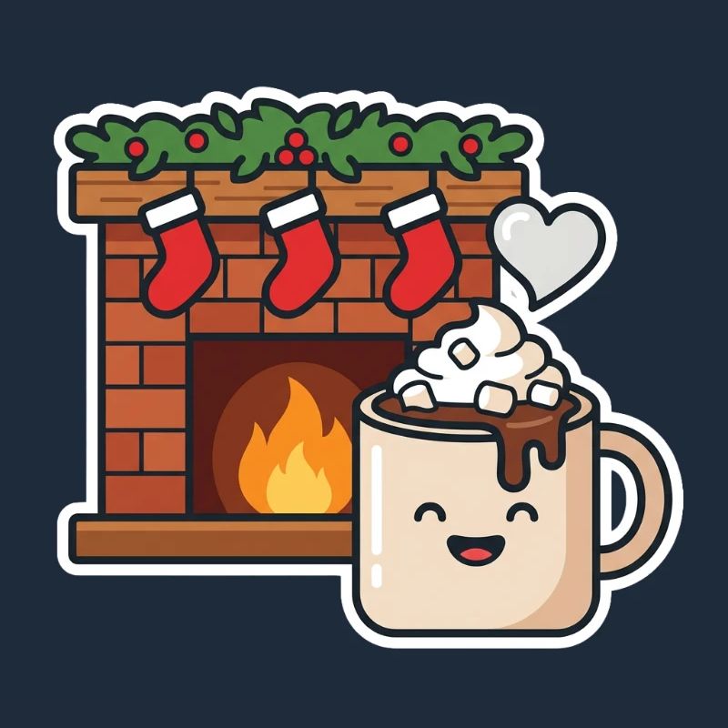 Chocomel warm by the fire cheerful