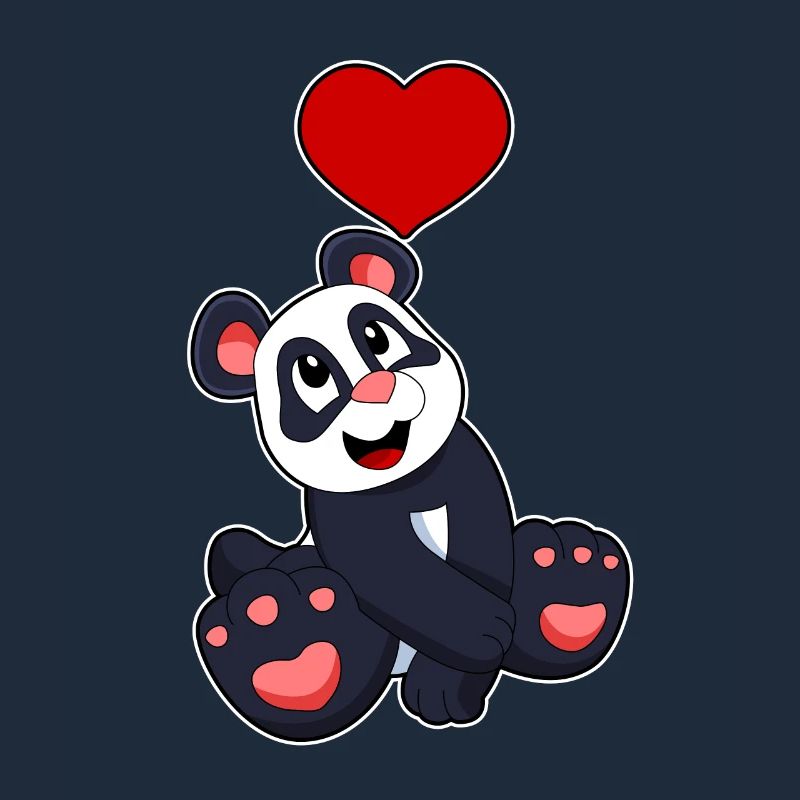 Panda mit Herz