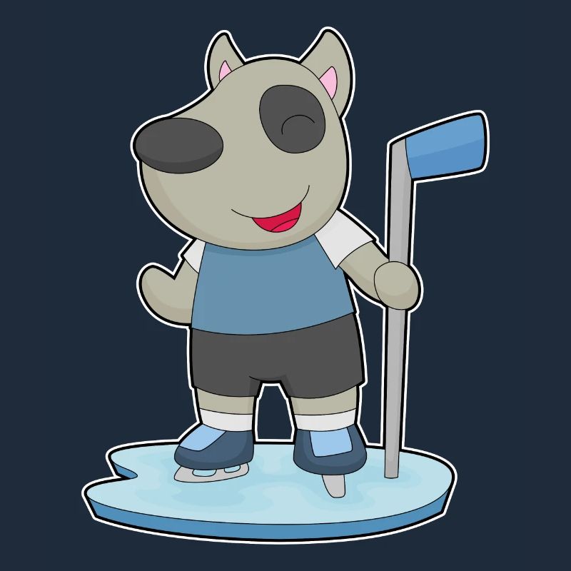 Hund Eishockey Eishockeyschläger