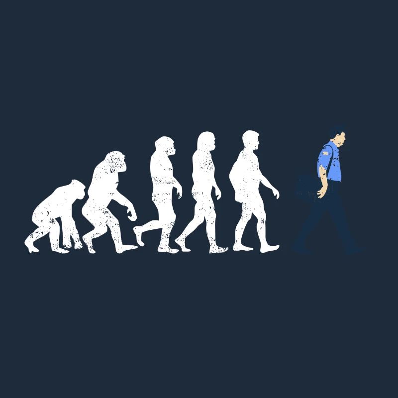 Postbote Evolution geschenk job beruf post brief