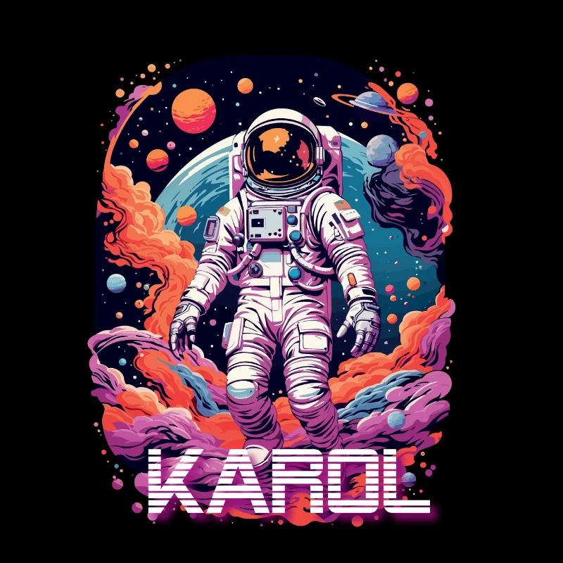 KARLOS - Beau nom de garçon avec astronaute cool