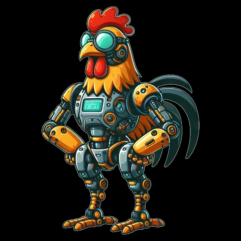 Robot Chicken Rooster Hen Cyborg Mechanical Design