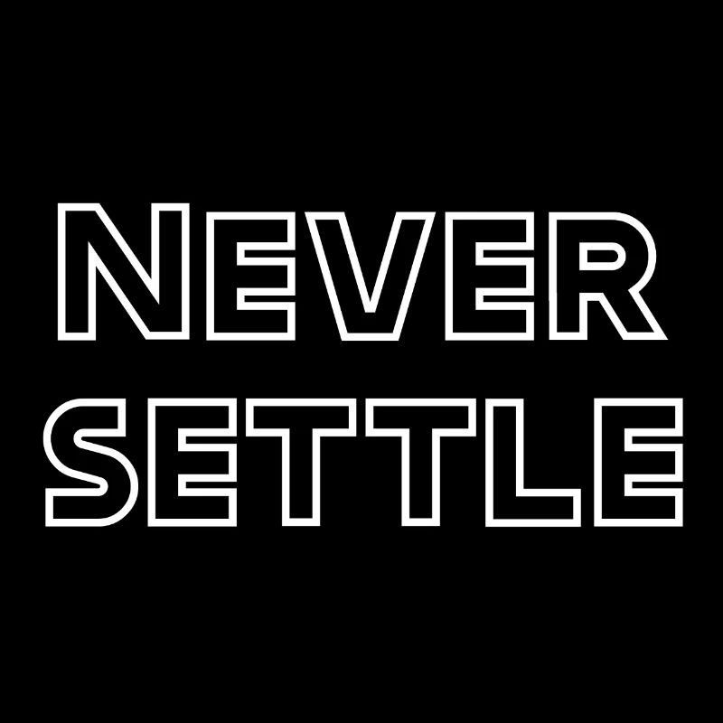 Never settle – Motivational