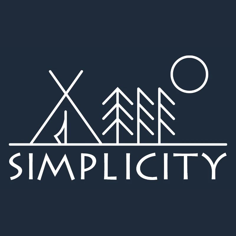 Simplicity Forest Trees Minimalism Symbol Logo