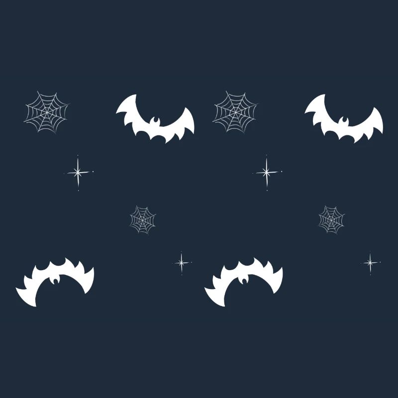 Bats, spider webs and starry night patterns