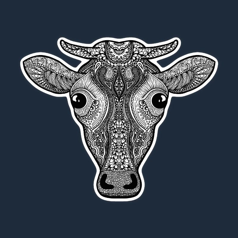 Cow Head Ornament Pattern