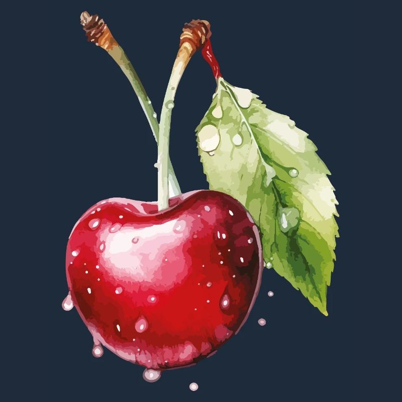 Fruchtige Kirsche mit Wassertröpfchen