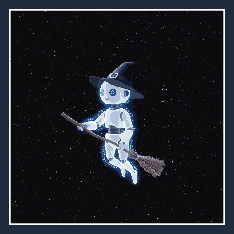 Robot witch in space