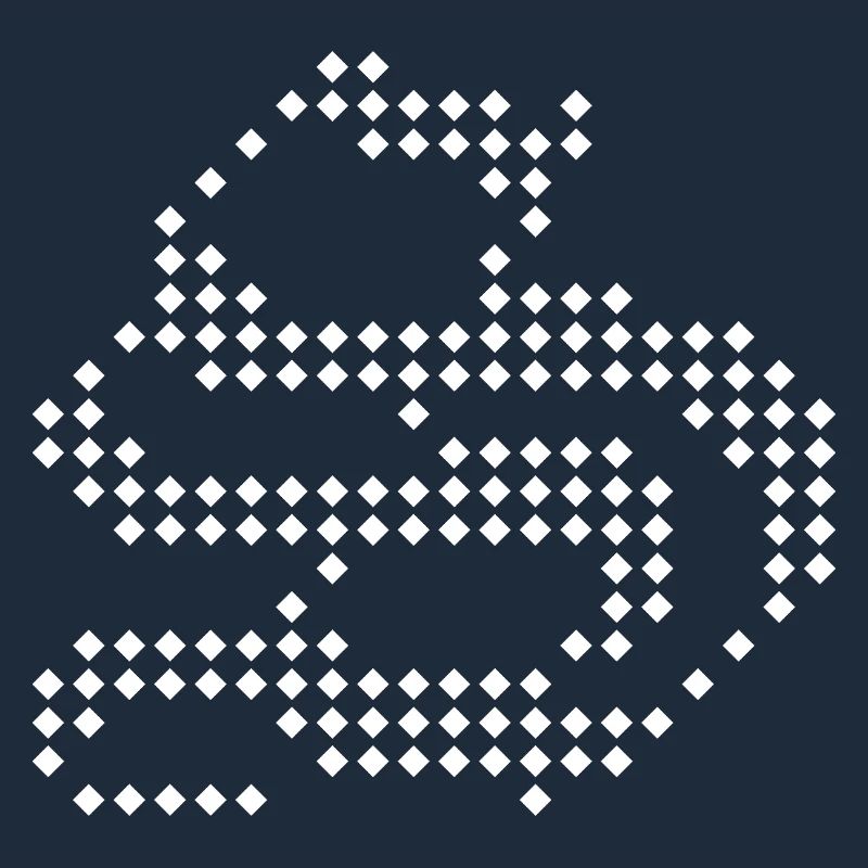 S Letter Dotted Wave Abstract Pattern