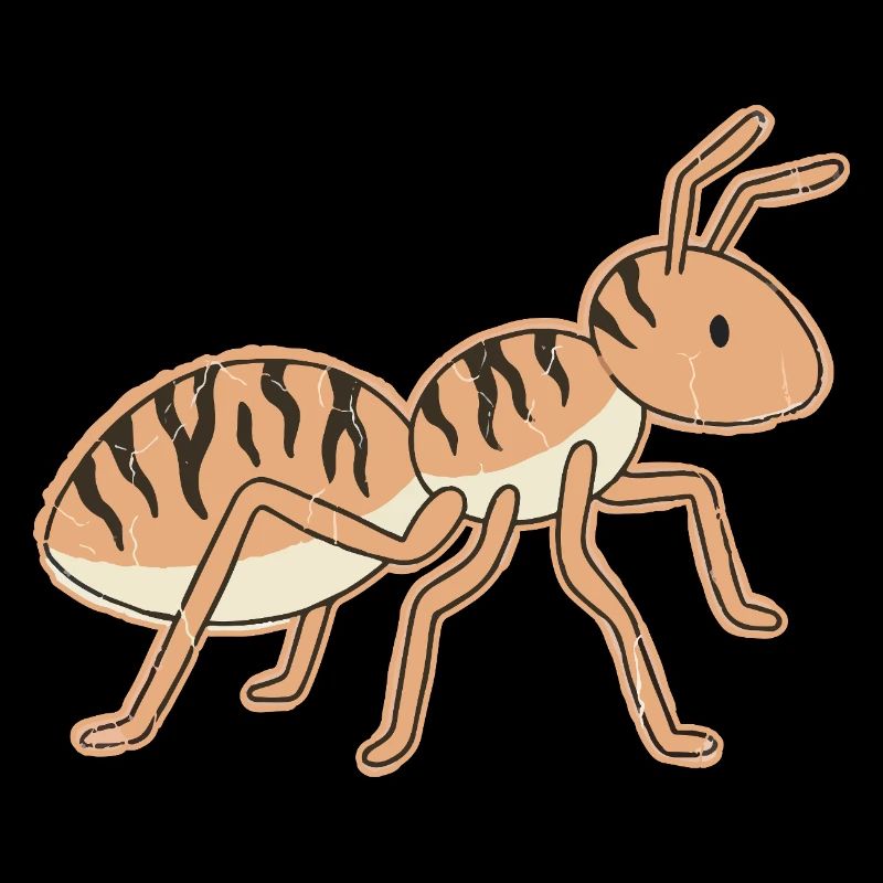 Stylized Tiger Ant Tiger Stripes
