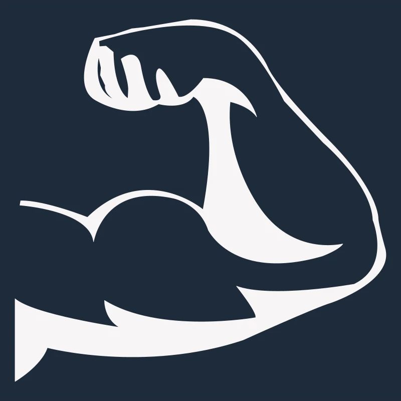 Powerful biceps silhouette