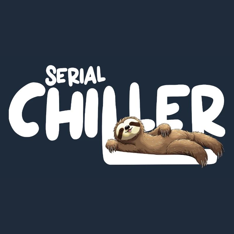 Faultier Serial Chiller – Lustiges Sloth Tee