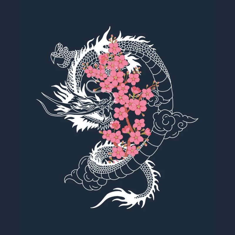 Japanischer Drache Kirschblüten Baum Sakura Tree