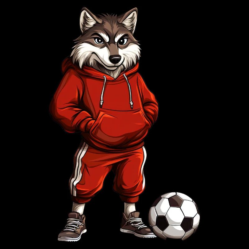 Wolf Fussballer rot