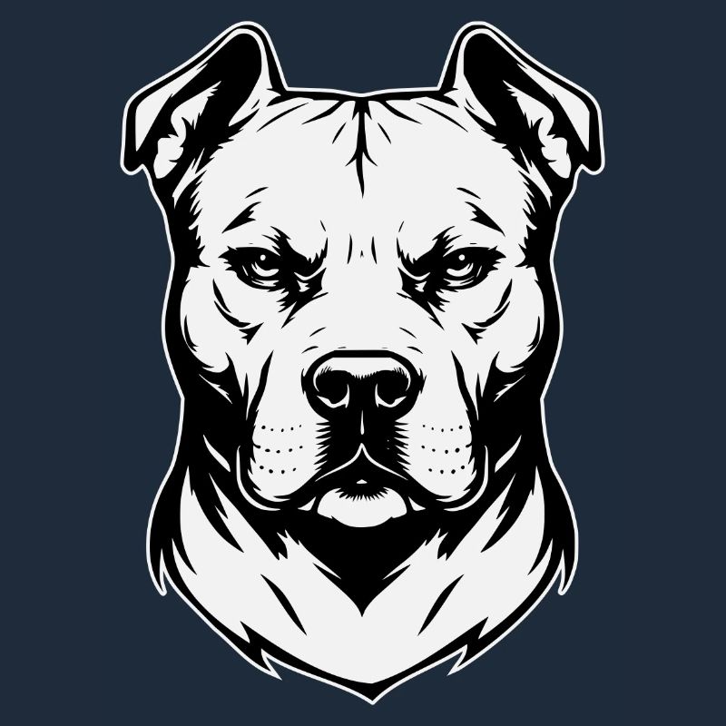 Pitbull design black and white