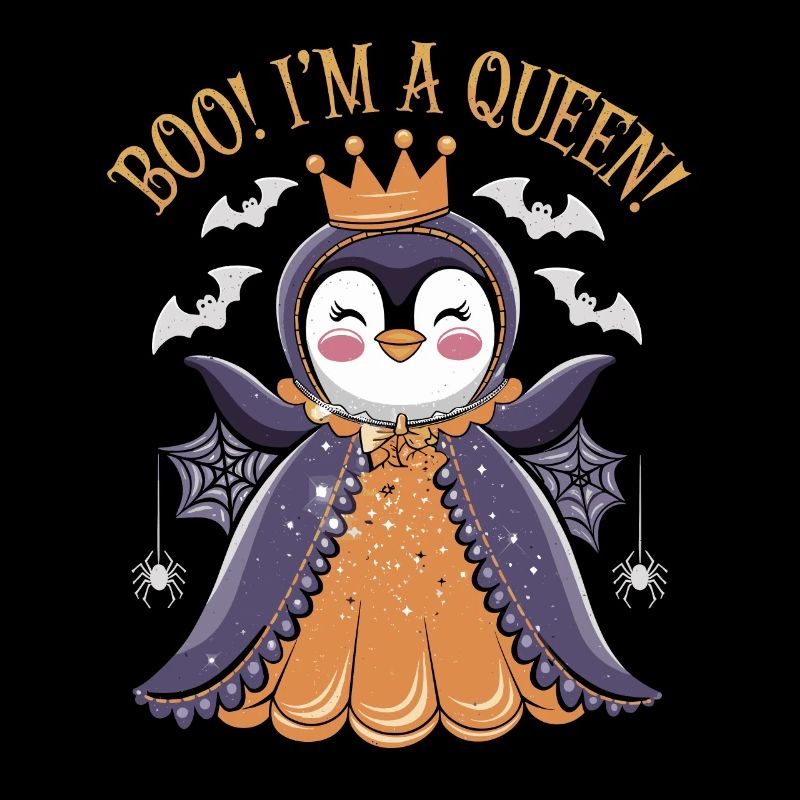Penguin Halloween Boo! I'm a queen