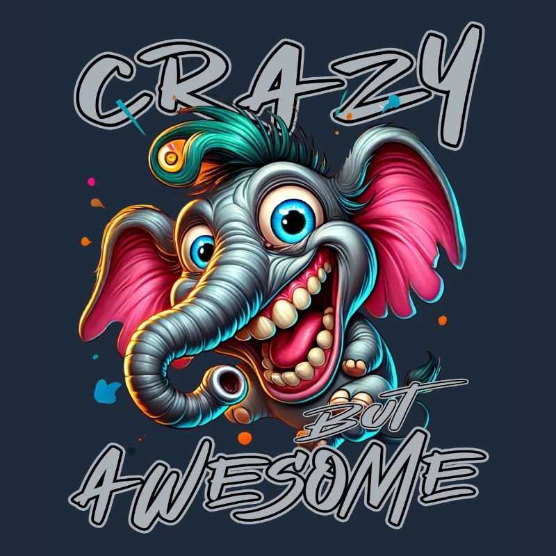 Crazy but Awesome Elefant Comic Stil
