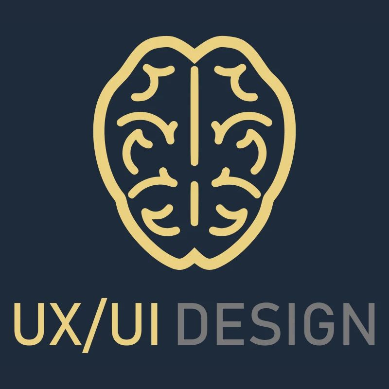 UX UI Design Logo Brain Thinking Programming