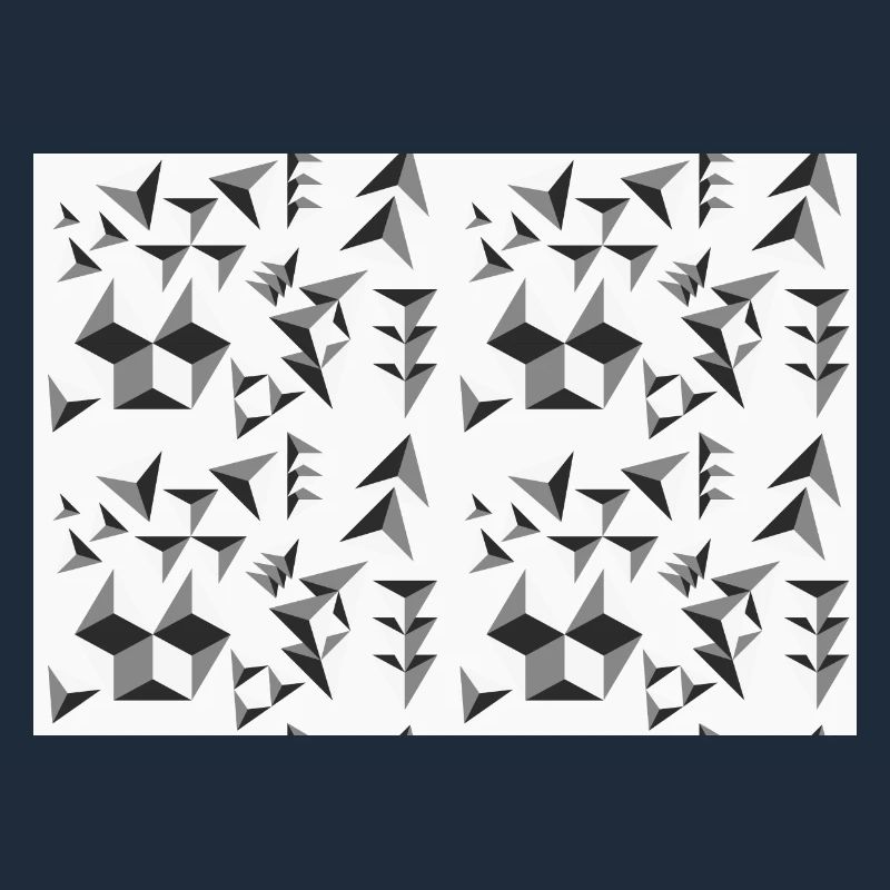 Deco pattern pyramids black and white