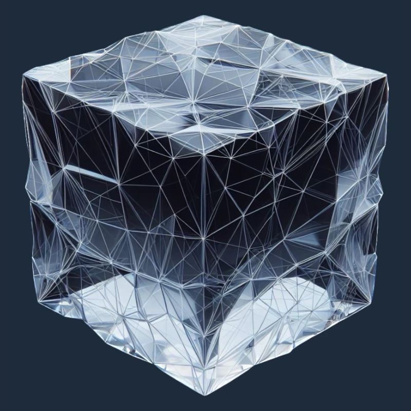 Glaçons de style polygonal