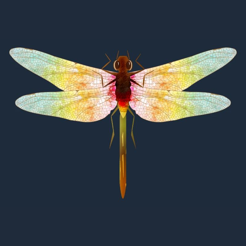 Iridescent Dragonfly – Filigree Insect Motif