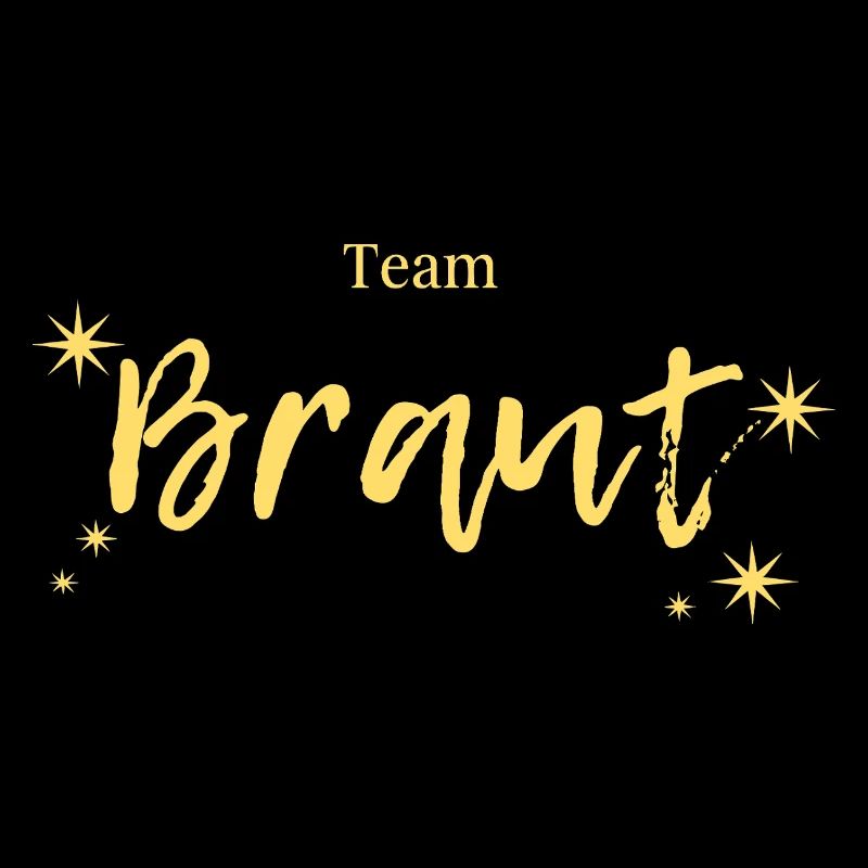 Team Brant Gold Script Stars