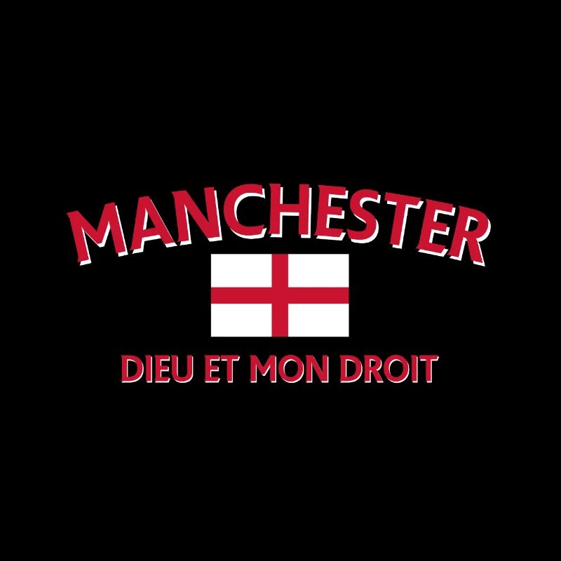 T-shirt à devise du drapeau de Manchester