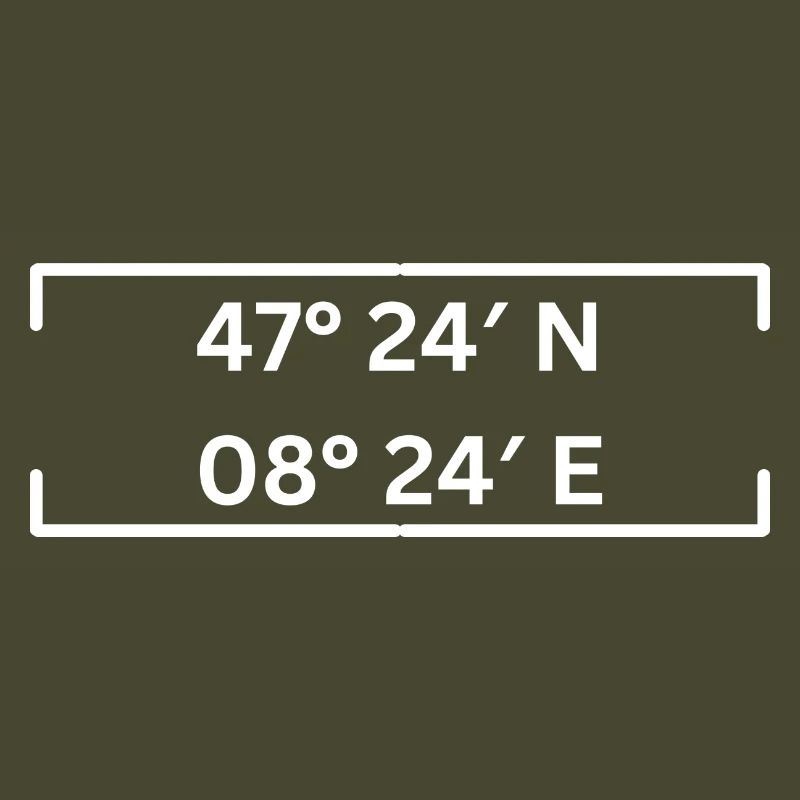 Coordinates Dietikon Zurich Minimalist
