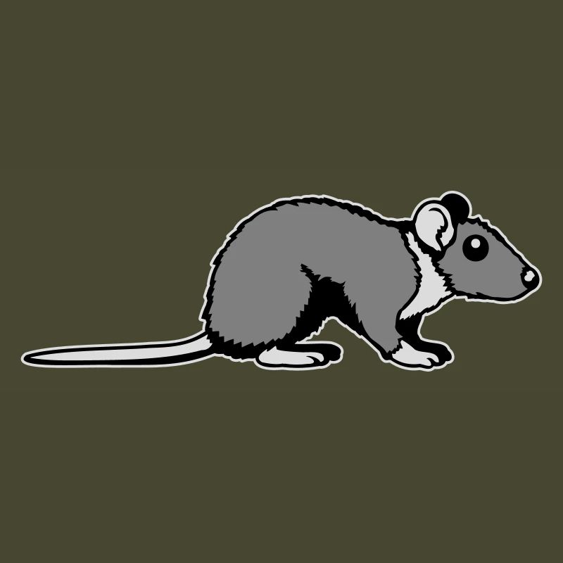 Ratte Seitenprofil Süß Lustig Nagetier Tier Comic