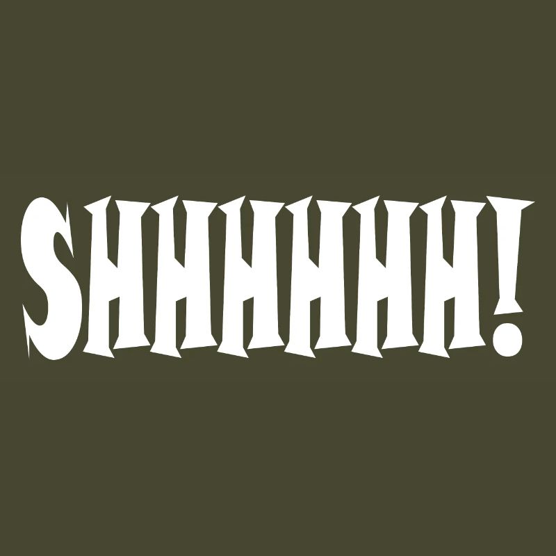 Shhhhh! Minimalist typography