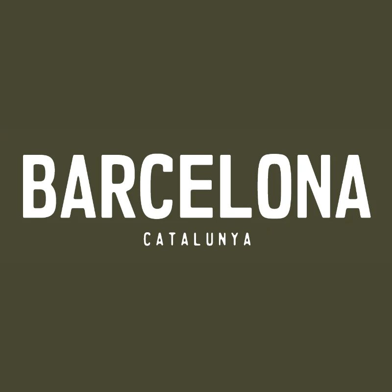 Emblème typographique en gras de Barcelone