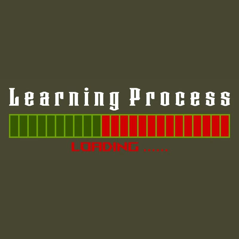 Learning Process Loading black shirt